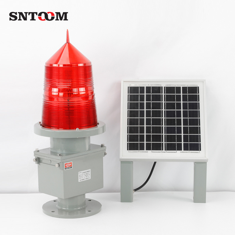 airports bridges tower use medium intensity solar led aircraft aviation obstruction beacon warning Light