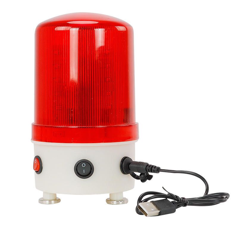 high brightness LED rotating warning light ST-01JHR magnetic charging type audible and visual alarm device