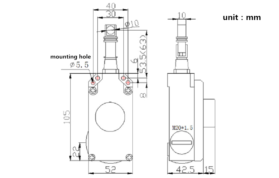 Conveyor Protection Run-off Safety Switches Pull cord Rope limit Switch