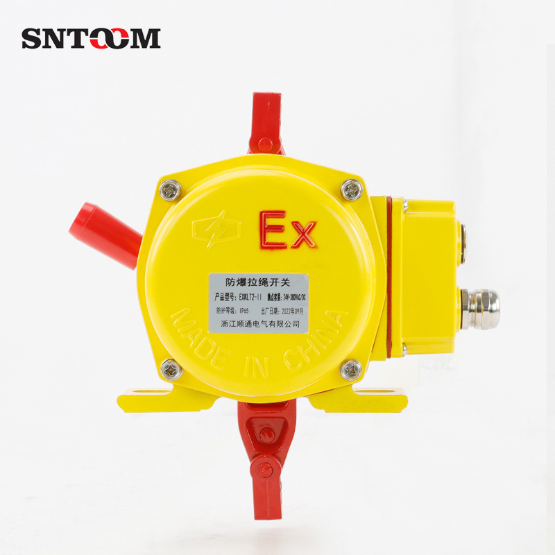 Manual Explosion-proof Two-way Emergency Stop Safety Conveyor Belt Pull Cord Rope Limit Switch