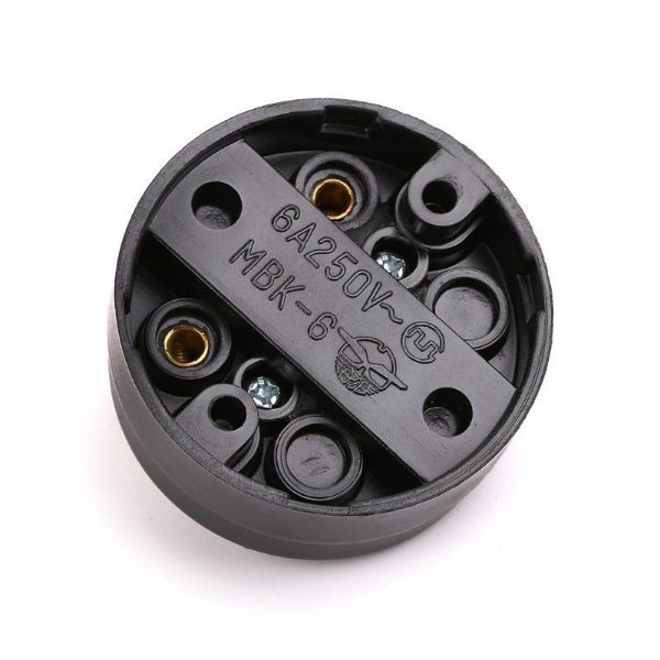 Single-Control Switch Retro Metal and Plastic Round Light Switch  6A 250VAC old-fashioned light switch