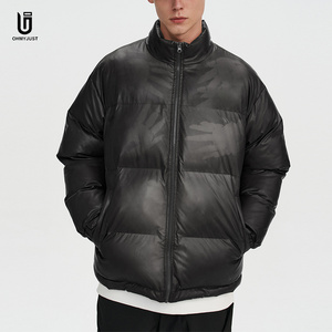 Temperature Changed Color Men Puffer Jackets Customized Logo Quilted Cotton Filler Down Coat Winter Warm essentials Down Jackets