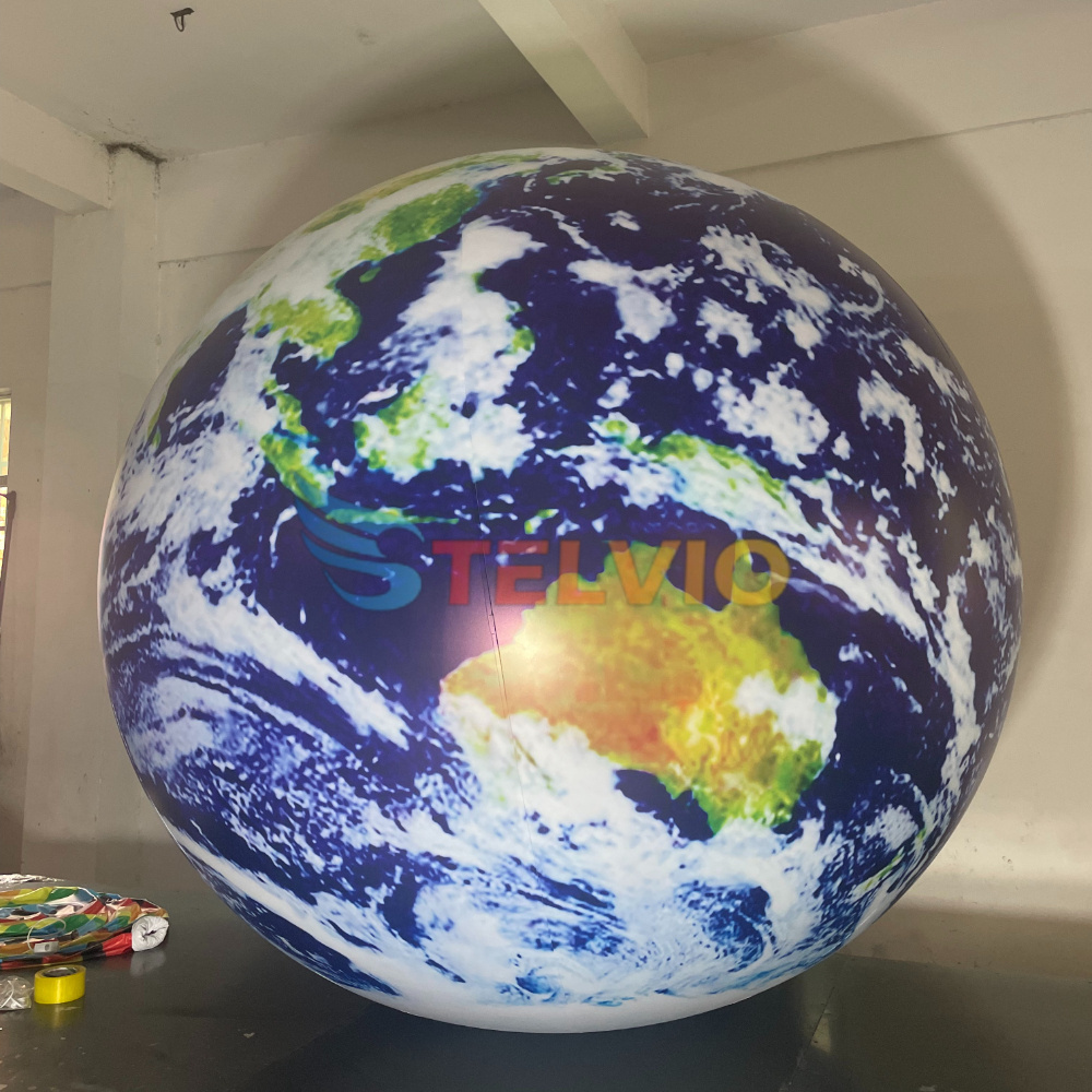 Giant Inflatable Earth Inflatable Planet Balloon For Themed Decoration Inflatable Earth Globe Planet with Light