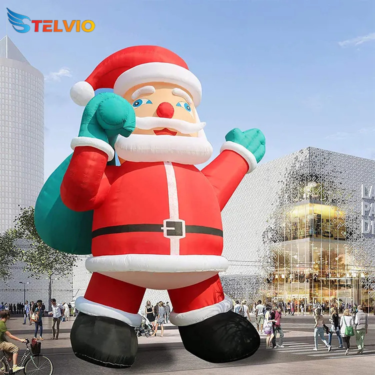 Hot Sale 26 Foot Giant Santa Claus Christmas Decoration Advertising Giant Inflatable Christmas Santa Model For Party Event