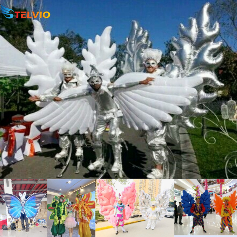 Fashionable inflatable performance costume inflatable wing costume for cosplay party