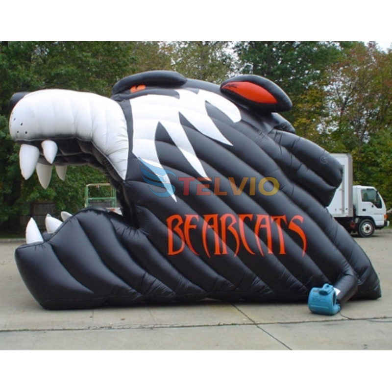 Factory Price Outdoor Custom Giant Inflatable Head Mascot Football Tunnel Inflatable Animal Tunnel For sports