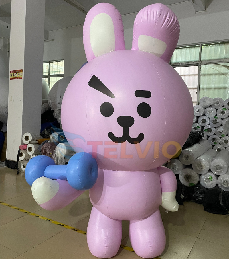 2m PVC Advertising Inflatable Rabbit Model For Promotion Outdoor Decoration Cartoon Model