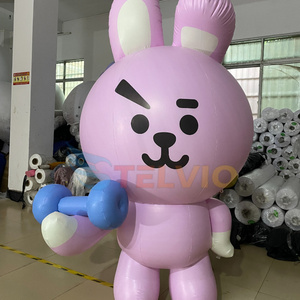 2m PVC Advertising Inflatable Rabbit Model For Promotion Outdoor Decoration Cartoon Model