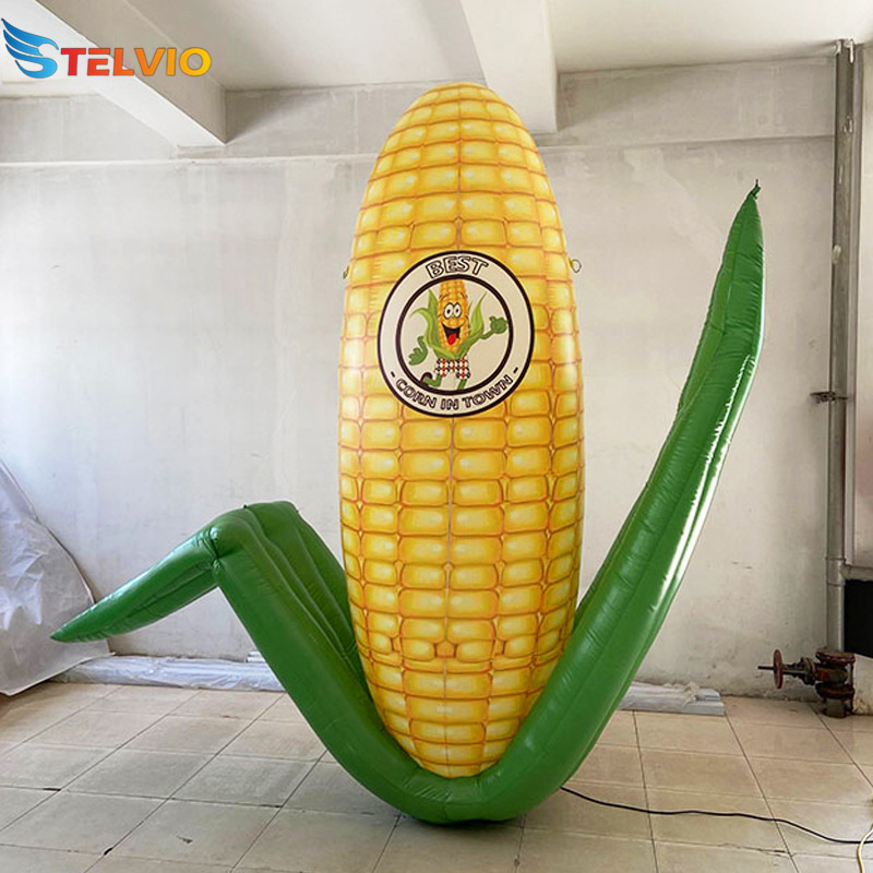 Giant custom design advertising cartoon mascot inflatable corn eggplant vegetables decorations for event