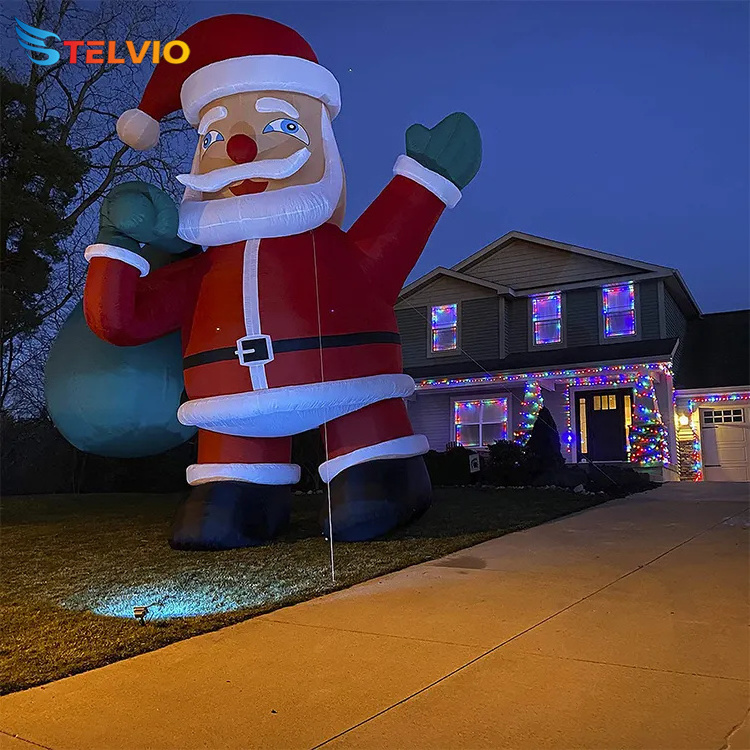 Hot Sale 26 Foot Giant Santa Claus Christmas Decoration Advertising Giant Inflatable Christmas Santa Model For Party Event