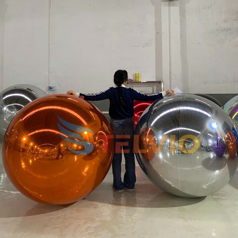 Giant Inflatable Mirror Ball Inflatable Mirror Ball Decoration Reflective Inflatable Mirror Balloon Christmas Decoration Ball