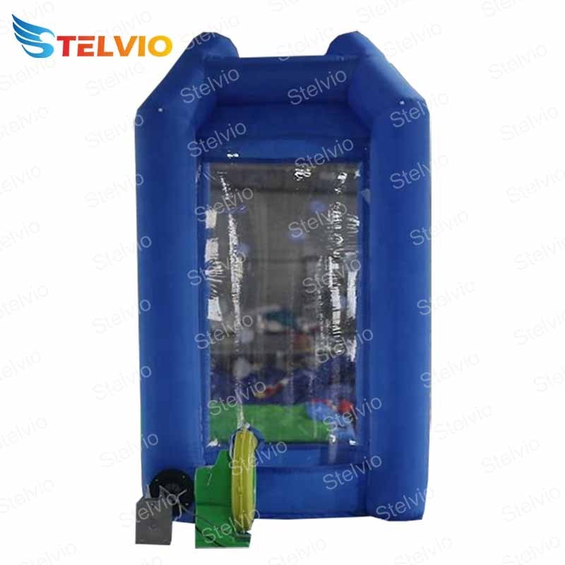 New style inflatable cube cash money catching grab machine booth money grabbing game inflatable money flying machine for event