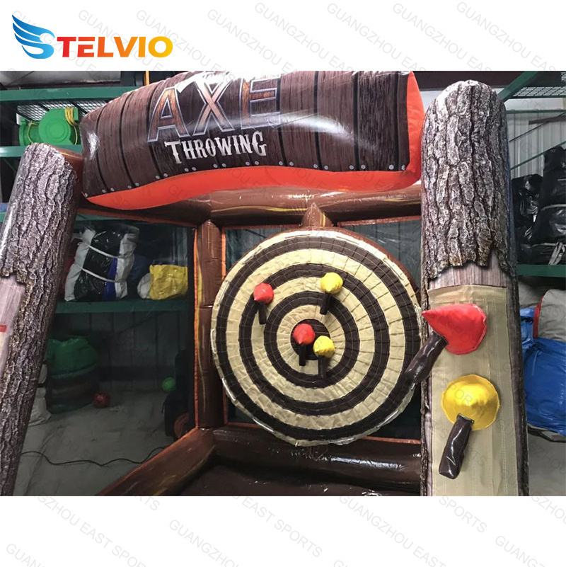 Outdoor Rental Toy Carnival Sport Games Inflatable AXE Throwing Game For Adult And Kids