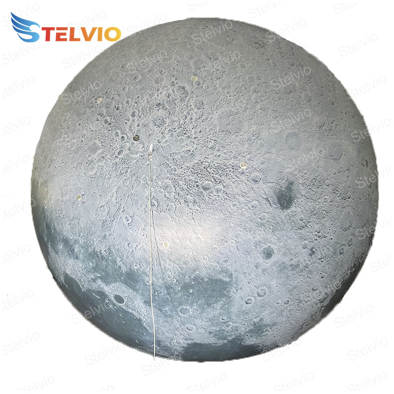 Large Advertising Advertising decoration planet custom Inflatable Moon Model With Led Light For Decoration