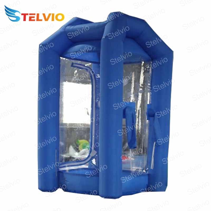 New style inflatable cube cash money catching grab machine booth money grabbing game inflatable money flying machine for event