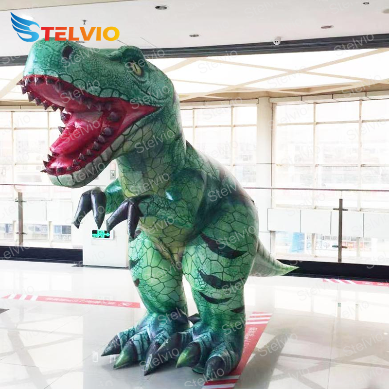 Giant Tyrannosaurus Rex Inflatable green Dinosaur for Advertising