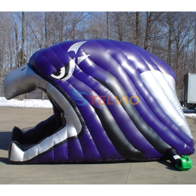 Factory Price Outdoor Custom Giant Inflatable Head Mascot Football Tunnel Inflatable Animal Tunnel For sports