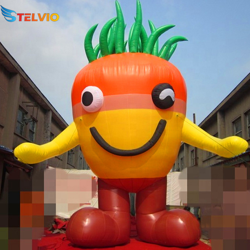 Giant custom design advertising cartoon mascot inflatable corn eggplant vegetables decorations for event