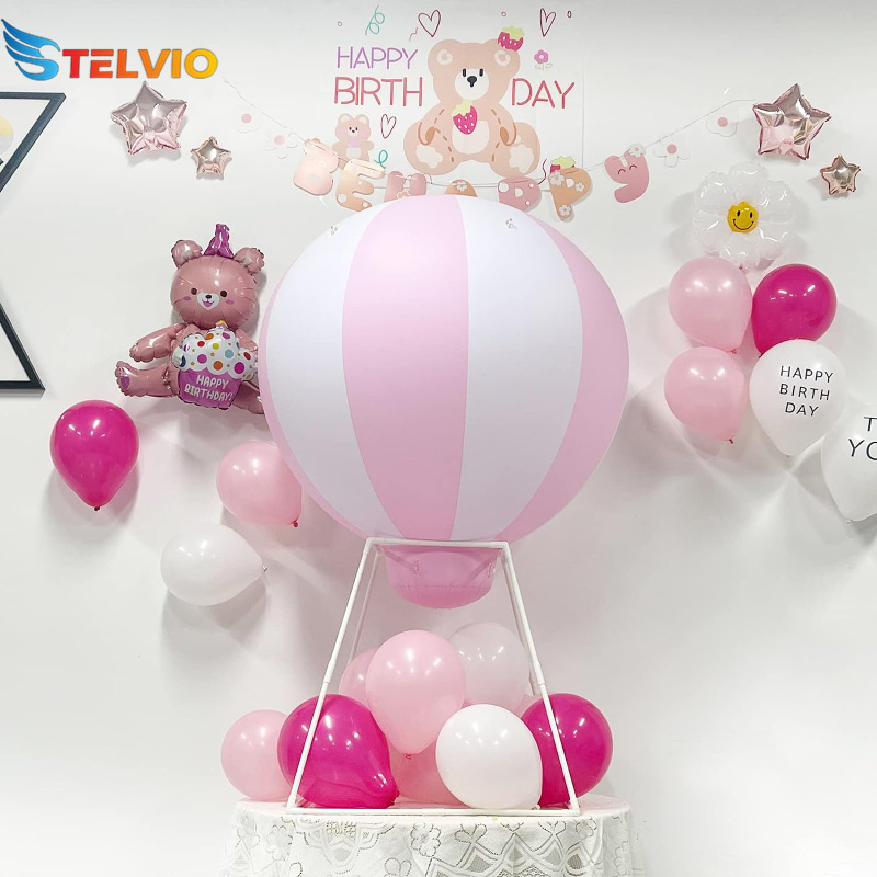 1.8m Girl Birthday Party Hot Air Balloon PVC Helium Balloon Decoration For Baby Shower