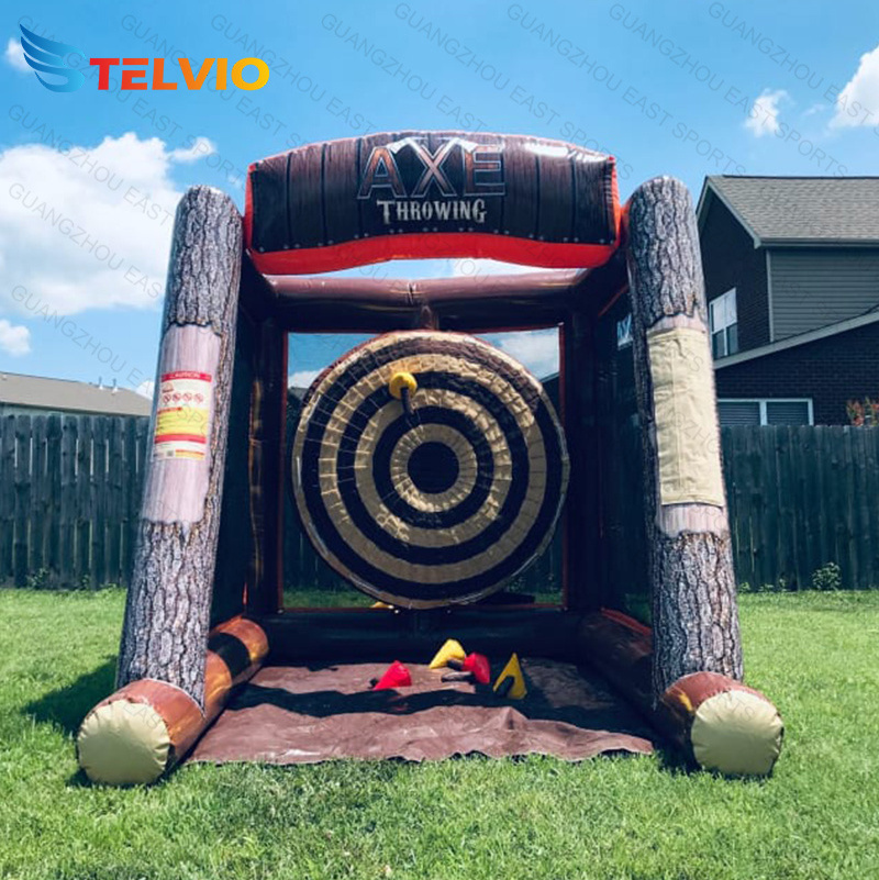 Outdoor Rental Toy Carnival Sport Games Inflatable AXE Throwing Game For Adult And Kids