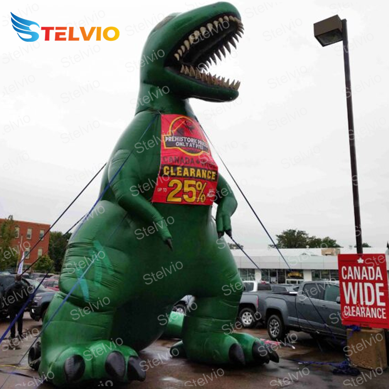 Giant Tyrannosaurus Rex Inflatable green Dinosaur for Advertising