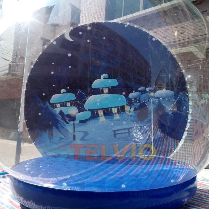 Christmas Party Decoration Inflatable Bubble House With Bouncy Bottom Commercial Giant Inflatable Snow Globe For Sale