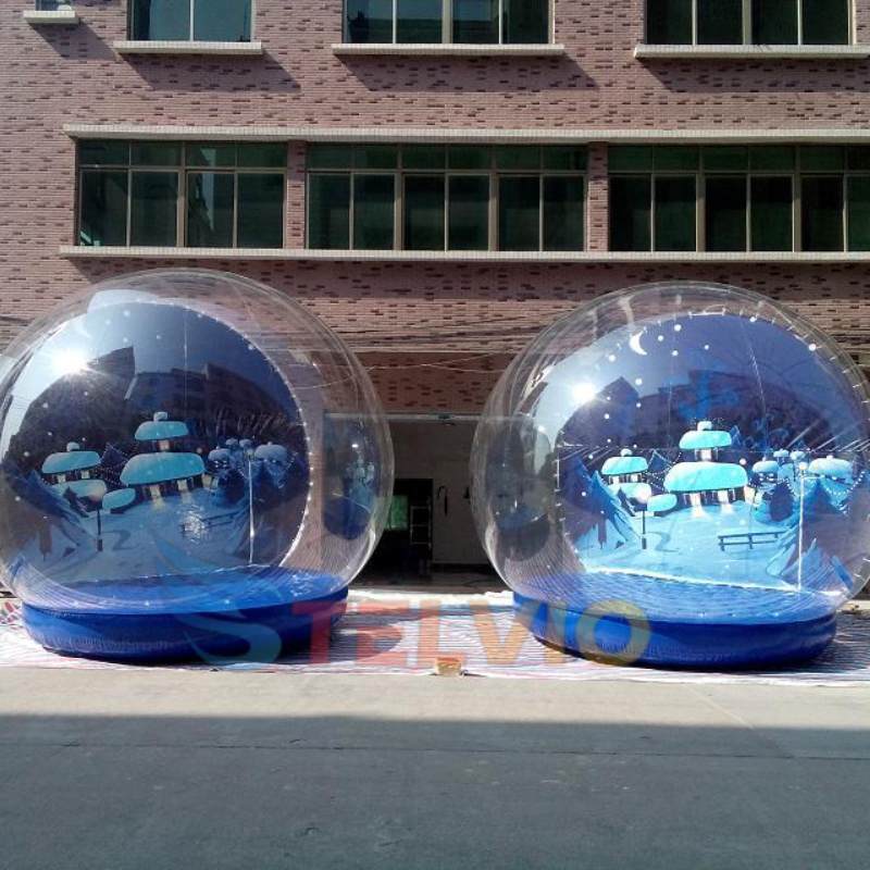 Christmas Party Decoration Inflatable Bubble House With Bouncy Bottom Commercial Giant Inflatable Snow Globe For Sale