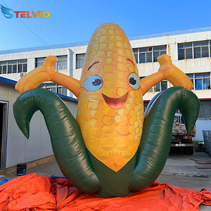 Giant custom design advertising cartoon mascot inflatable corn eggplant vegetables decorations for event