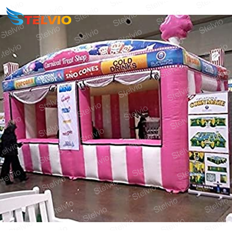 Amusement Park Inflatable Concession Stand Inflatable Booth For Event inflatable Popcorn Tent