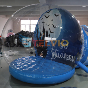 Halloween Backdrop Inflatable Crystal Snowball Balloon House Tent Large Inflatable Snow Globe Dome Tent