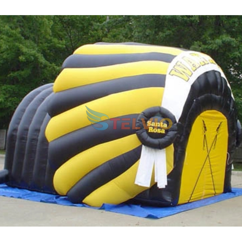 Factory Price Outdoor Custom Giant Inflatable Head Mascot Football Tunnel Inflatable Animal Tunnel For sports