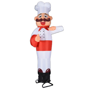 Welcomed Cartoon Air Dancer Reinforced Oxford Cloth Inflatable Waving Hand Chef air Dancer For Restaurant