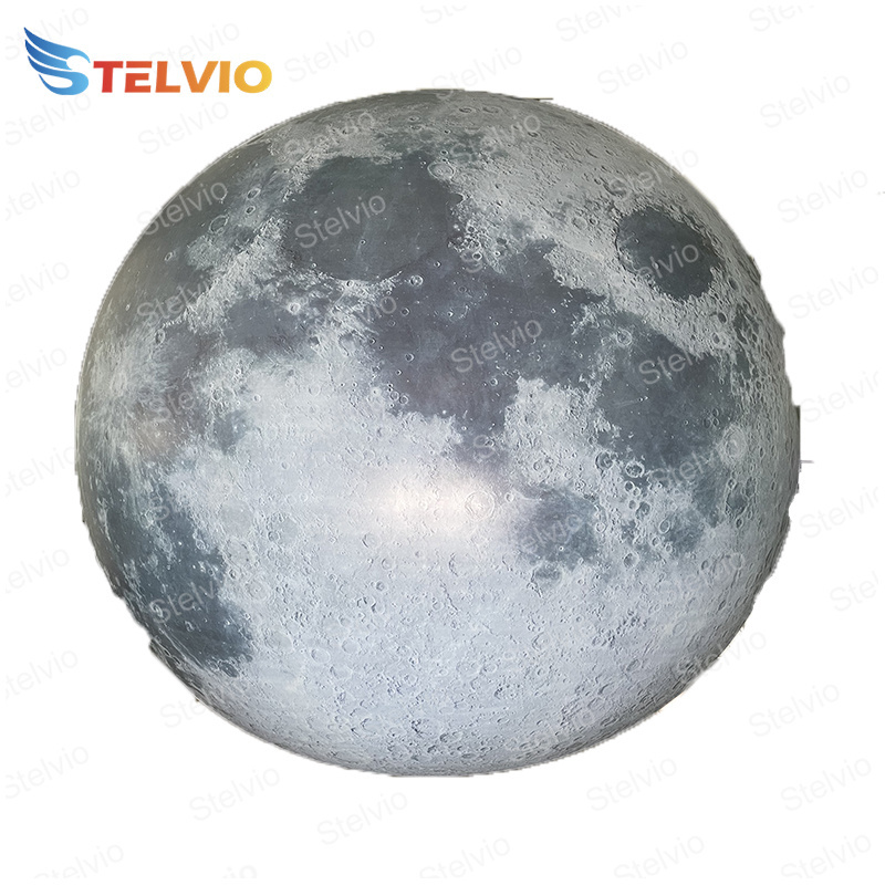 Large Advertising Advertising decoration planet custom Inflatable Moon Model With Led Light For Decoration