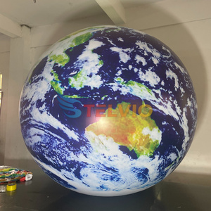 Giant Inflatable Earth Inflatable Planet Balloon For Themed Decoration Inflatable Earth Globe Planet with Light