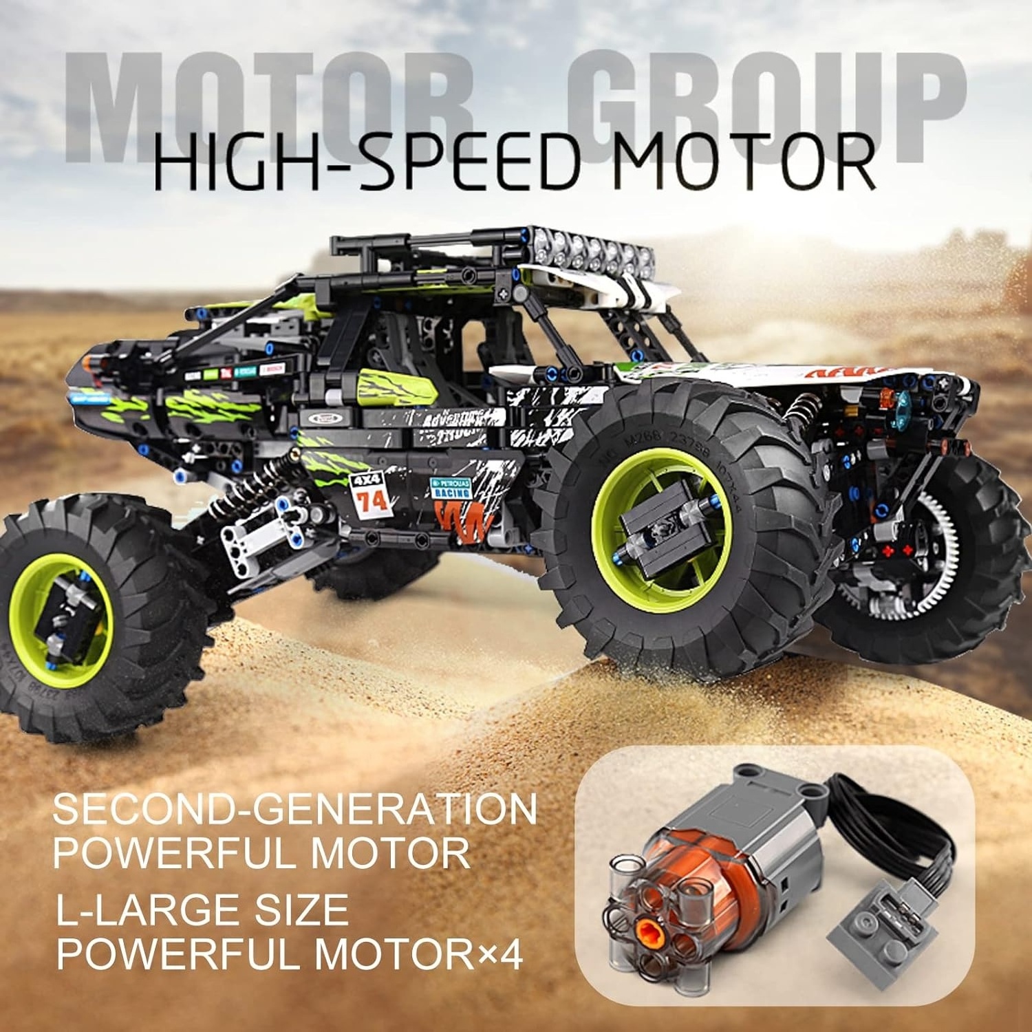 RC Climbing Car Kits for Boys 1879pcs MOC Building Blocks 4X4 Off-Road Truck Model Sets Stem Remote Control Car Bricks Toys