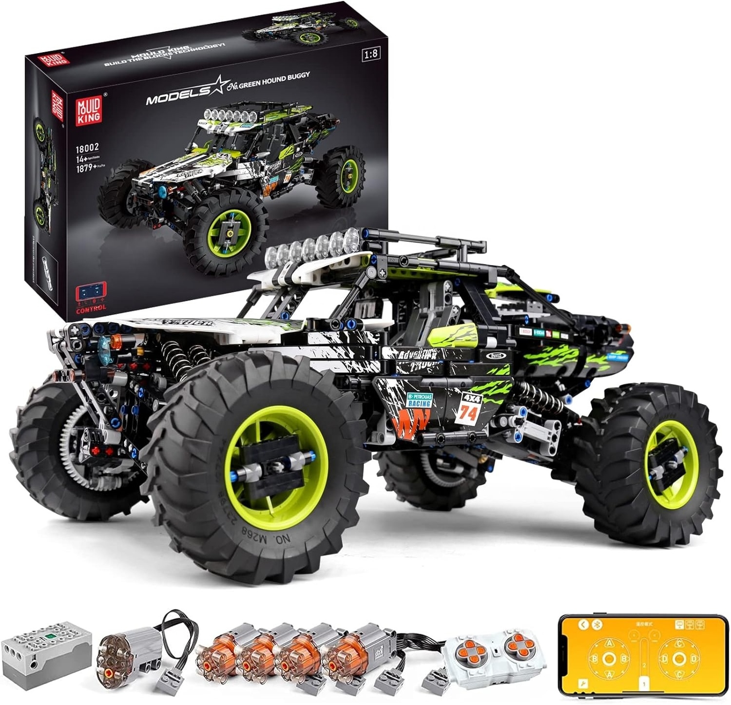 RC Climbing Car Kits for Boys 1879pcs MOC Building Blocks 4X4 Off-Road Truck Model Sets Stem Remote Control Car Bricks Toys