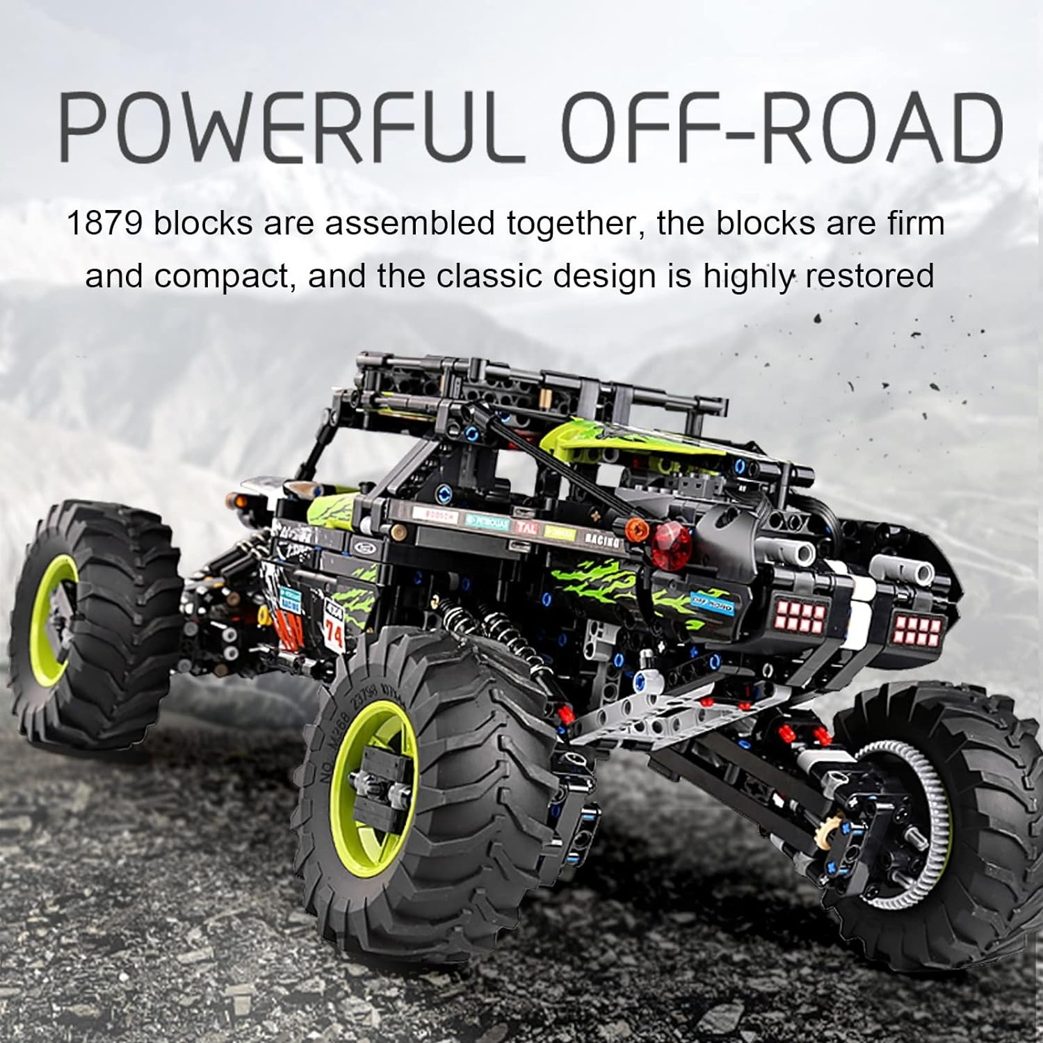 RC Climbing Car Kits for Boys 1879pcs MOC Building Blocks 4X4 Off-Road Truck Model Sets Stem Remote Control Car Bricks Toys