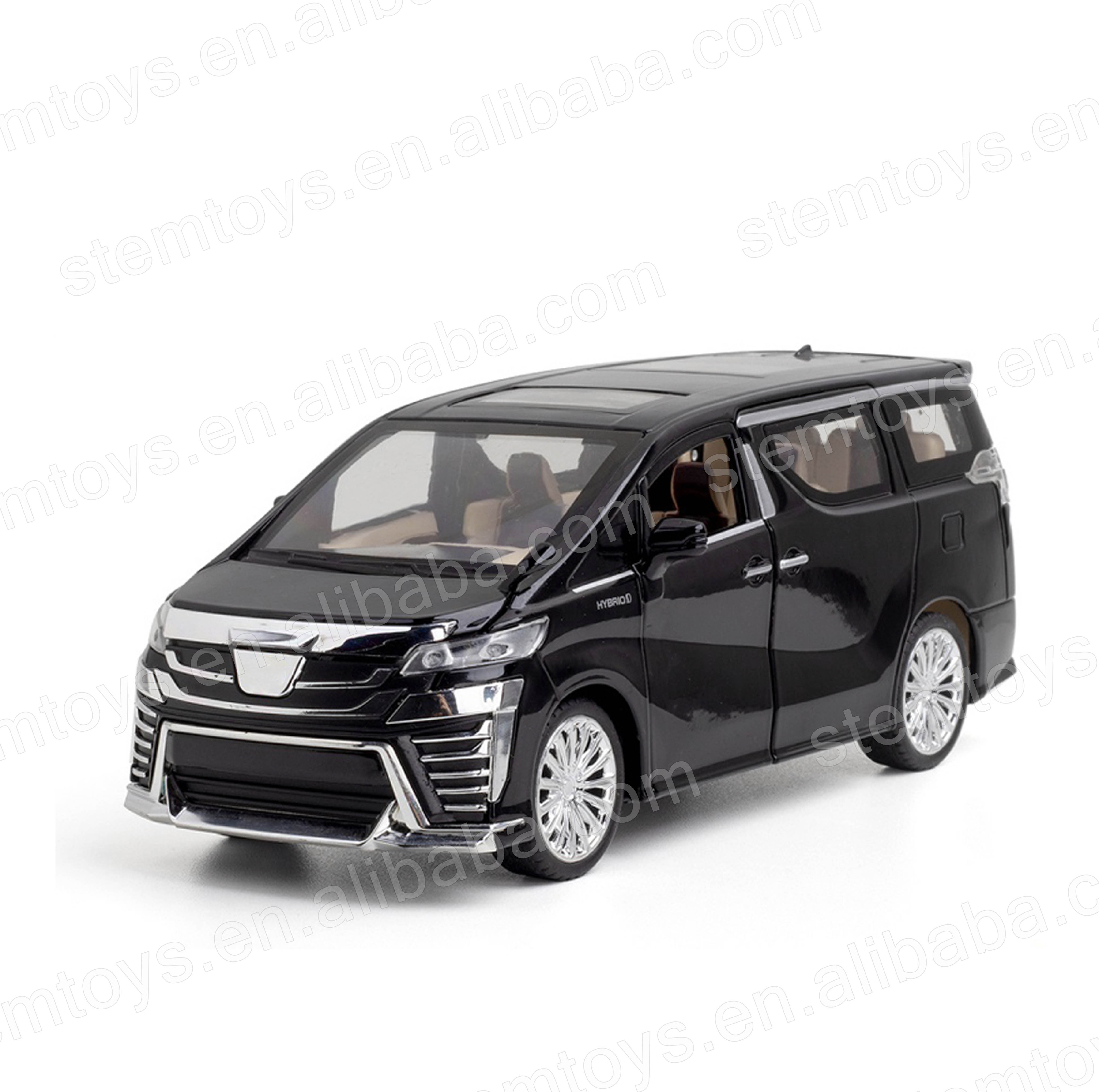 Hot sell 1:24 Vellfire Casting Alloy pull-back Car Model Metal mini car model with light and sound children