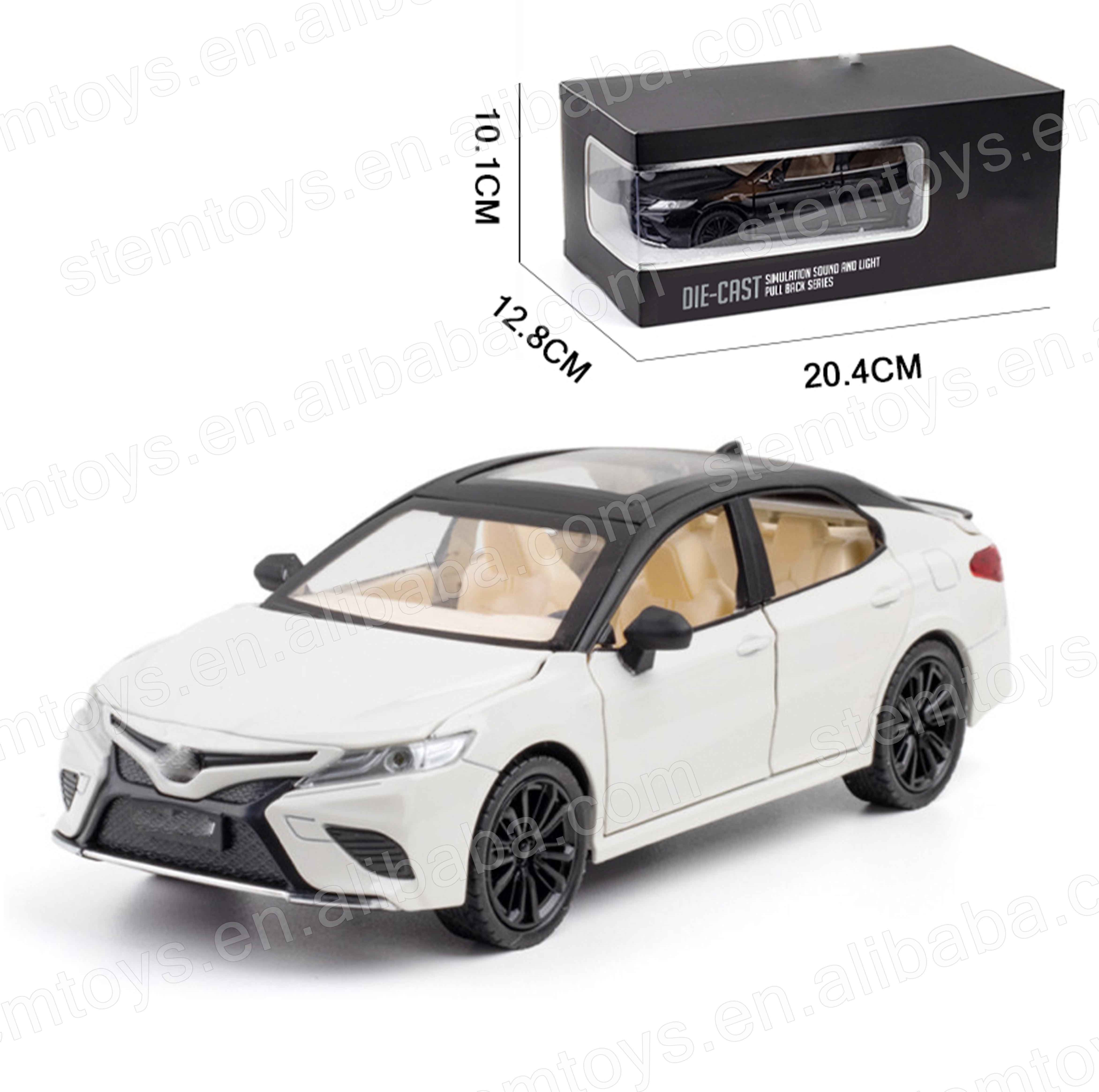 Hot sell 1:24 Camry Casting Alloy Car Model mini car Metal pull-back car model with light and sound children