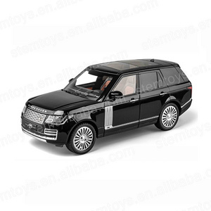 Genuine license 1:18 Range Rover Casting Alloy Car Model mini car Metal pull-back car model with light and sound children