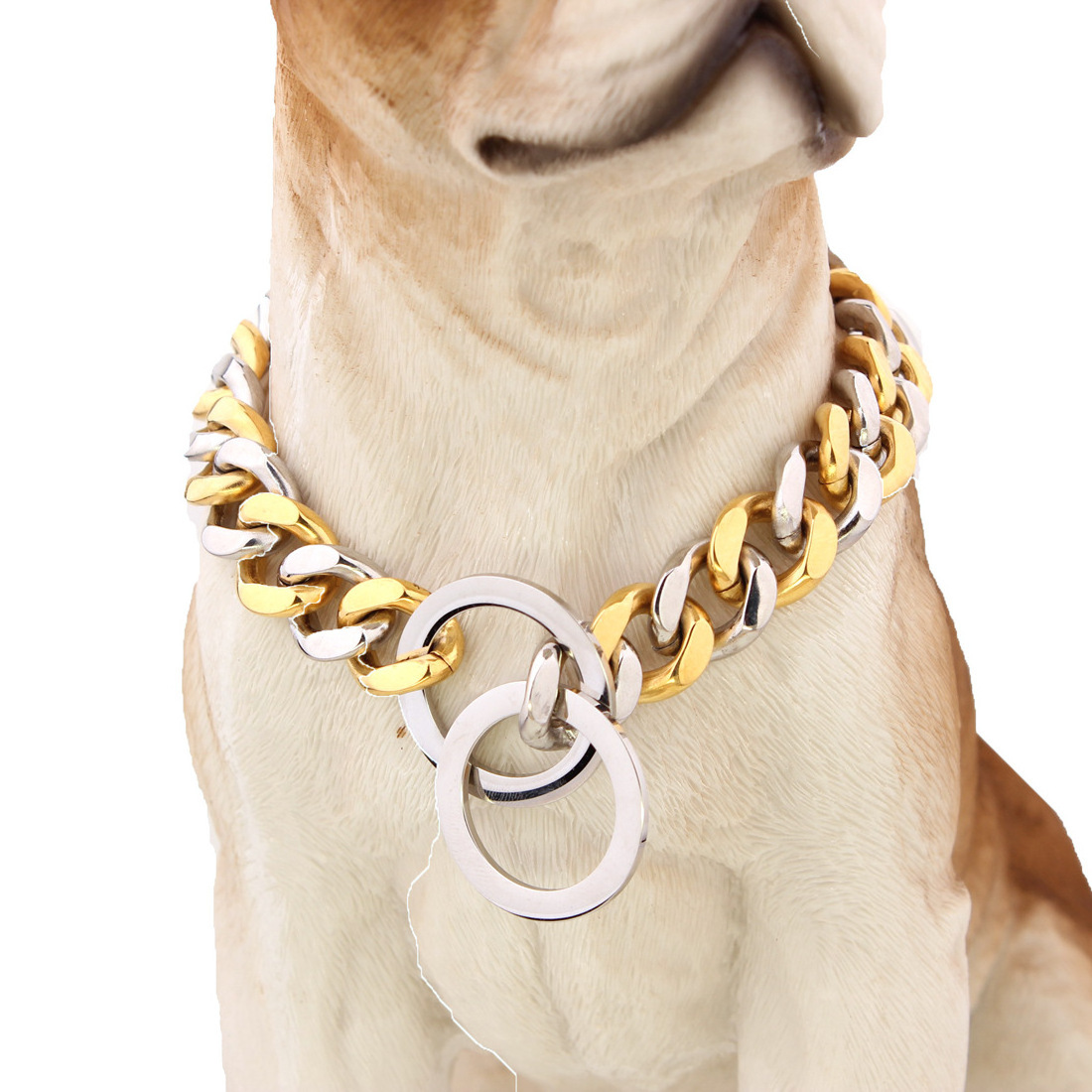 Cuban Pet Chain Luxury Gold Collares de Perros Hip Hop Leads Gold Chain for dog