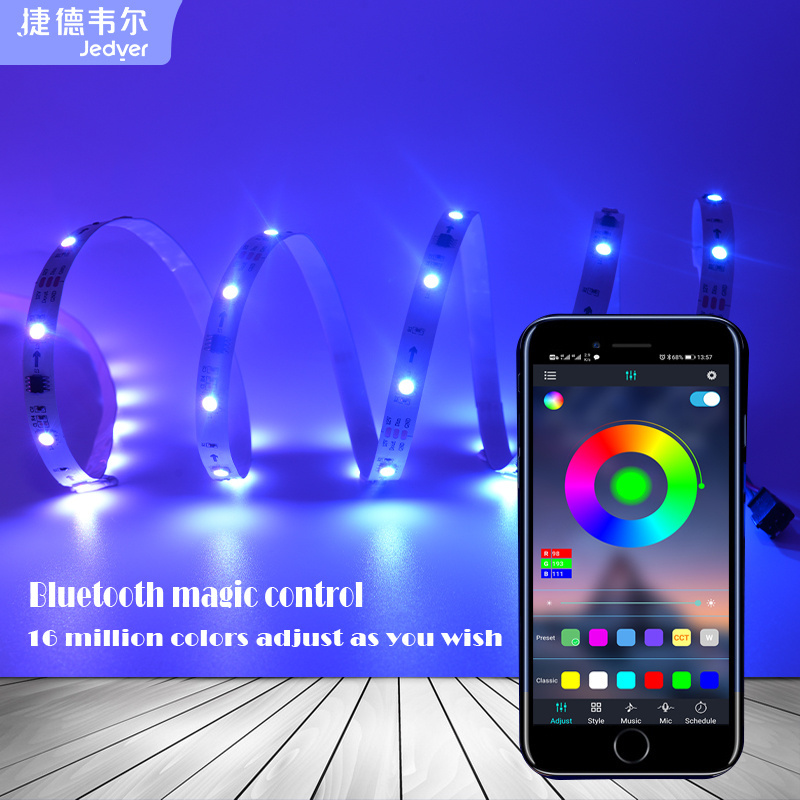 5M  LED Strip light with  bluetooth app sound control music light strip kit symphony music rgb strip light