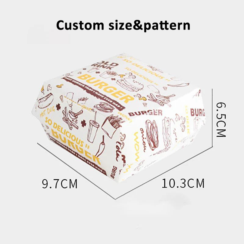 Custom Fast Food Packaging Take Out French Fried Chicken Wings Takeaway Lunch Paper Box