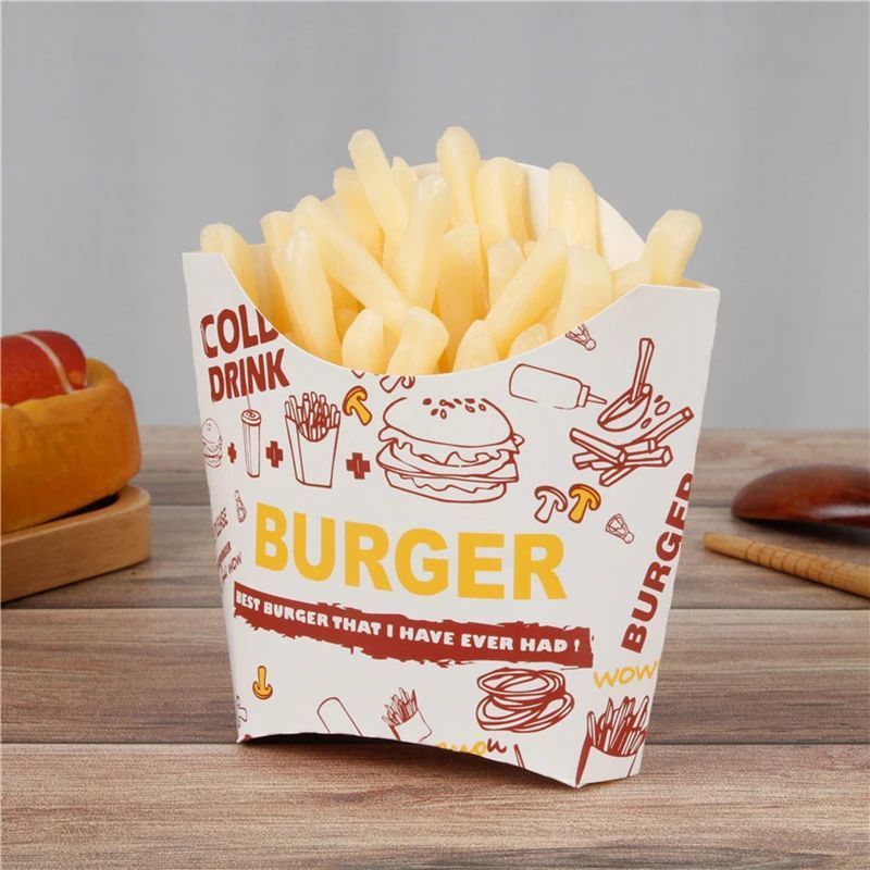 Custom Fast Food Packaging Take Out French Fried Chicken Wings Takeaway Lunch Paper Box