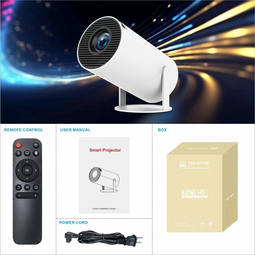 Hotsale Smart Projector Android 600P/720P Home Cinema Film Player 2k/4k Smart Outdoor Cinema Projector Video Projector