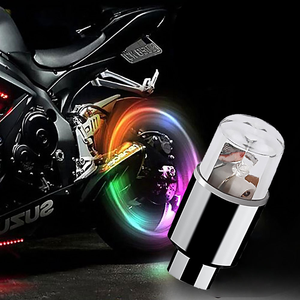 2pcs Wheel Lights Cap Car Auto Wheel Tire Tyre Air Valve Stem LED Light Cap Cover Accessories For Bike Car Motorcycle Waterproof