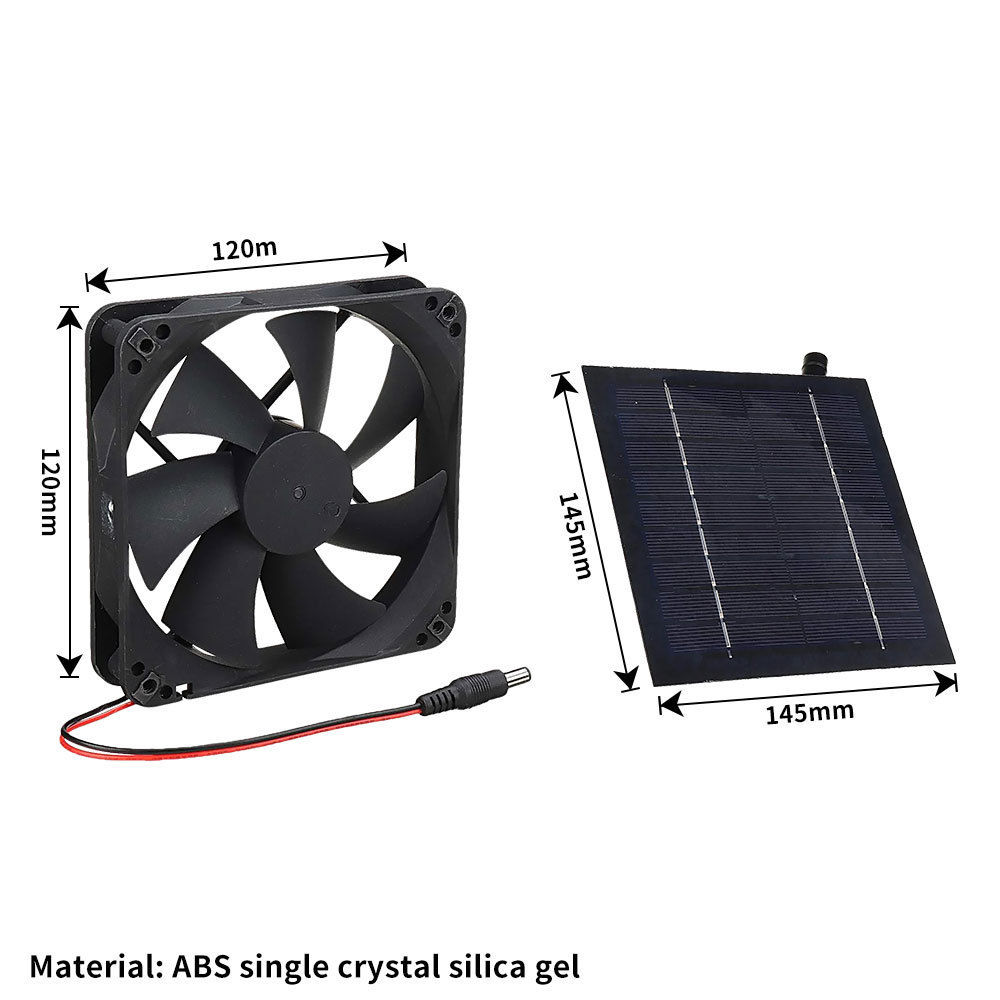 New Solar Panel Powered Fan Mini Ventilation Greenhouse Pet Dog Chicken House ventilation roof exhaust fan for Air Exhausting