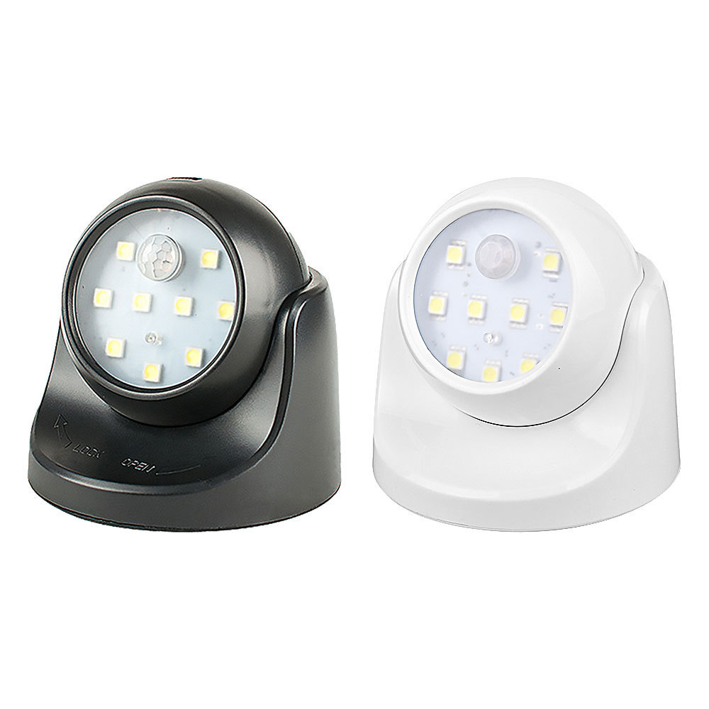 9 LED Wireless Motion Sensor Night Light 360 Degree Rotation Night Light Night Lamp Wall Light Lamp Battery Power Auto On Off