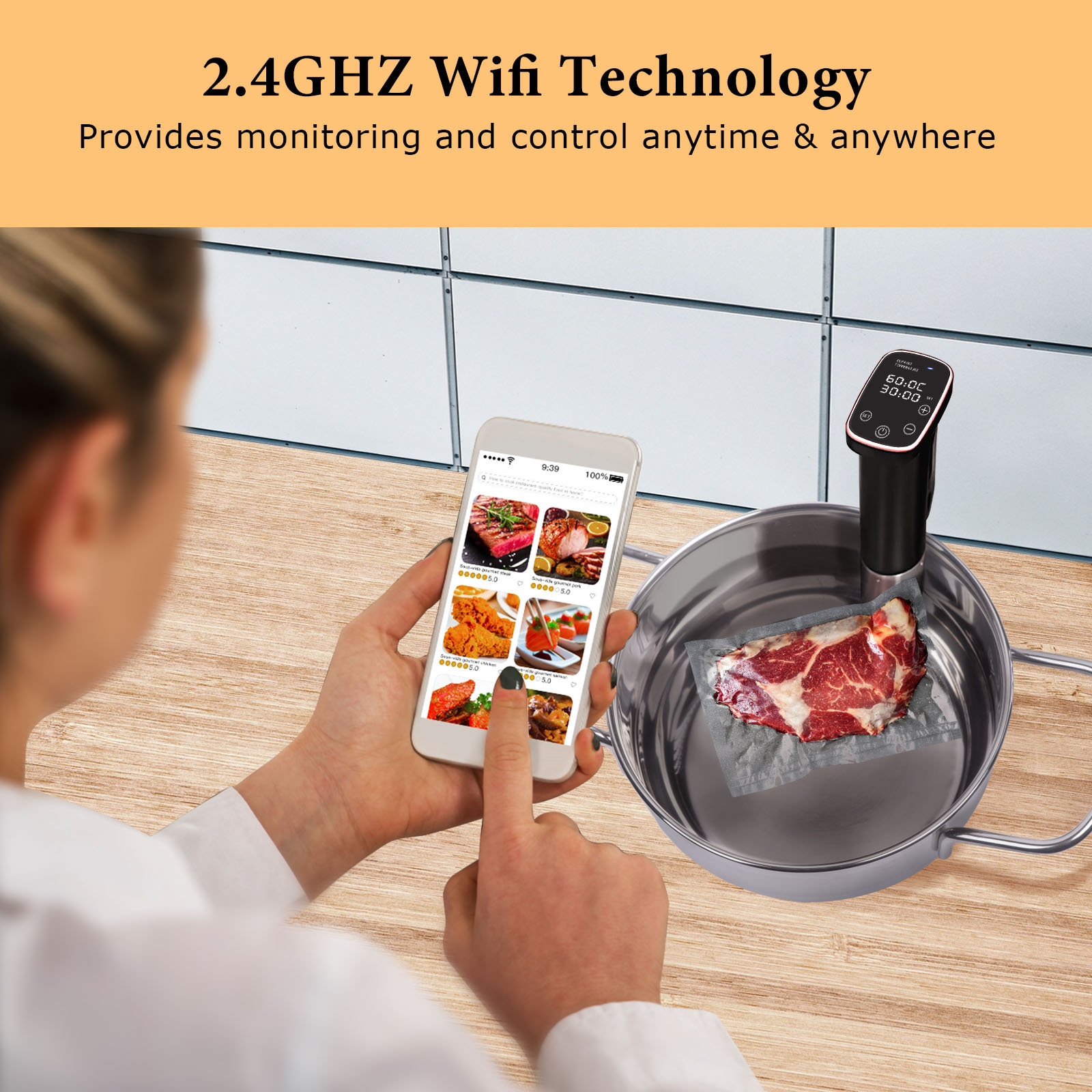 wifi US Plug Sous Vide Precision Cooker 1100 Watts Sous Vide Machine Immersion Circulator Precision Cooking Machine