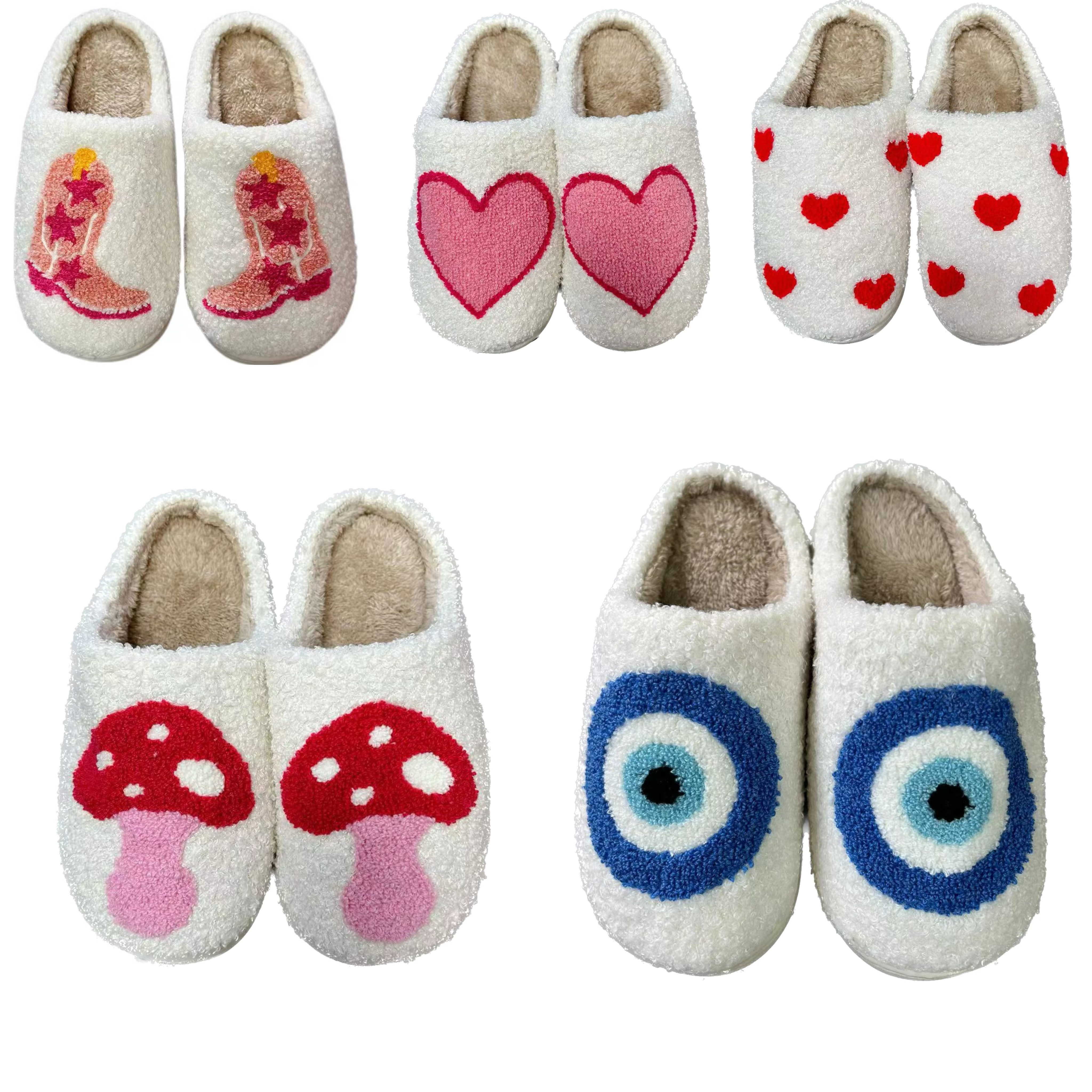 Funny Autumn Winter Women Flat Soft Man Shoes Halloween Ghost Pumpkin Smile Face Warm Home Slippers For Indoor Outdoor